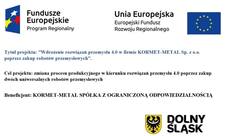 Dotacja Unijna dla Krmet-Metal